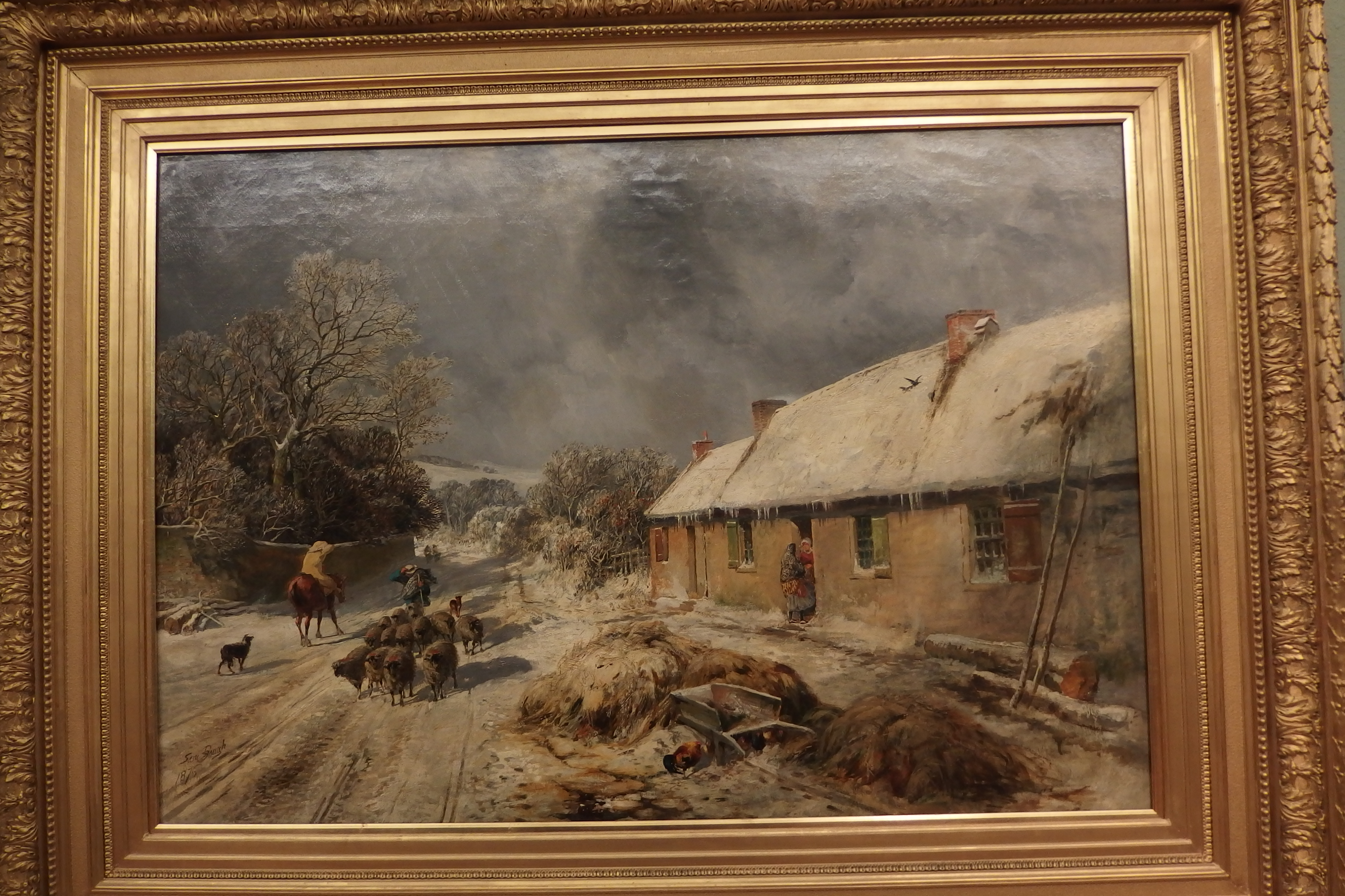 这幅油画上面是苏格兰著名诗人彭斯故居.