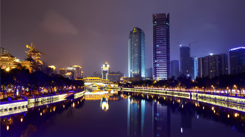成都高清夜景,成都春熙路夜景,成都最美夜景_大山谷图库