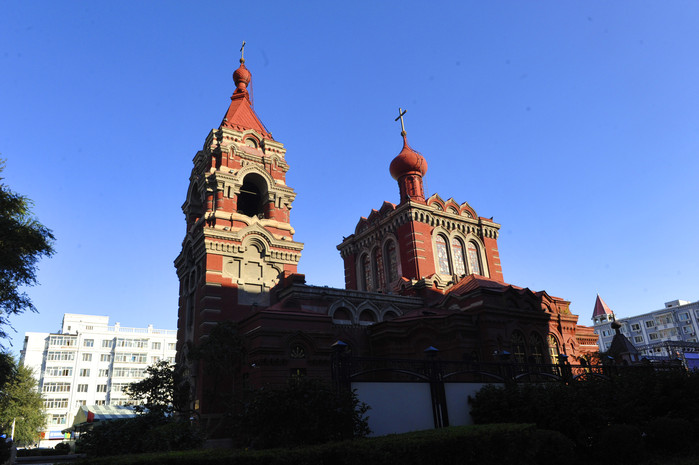 哈尔滨站北广场教堂图片
