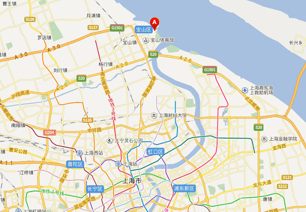 高架直行-沿宝杨路下匝道下高架-沿宝杨路直行-到达吴淞口国际邮轮港