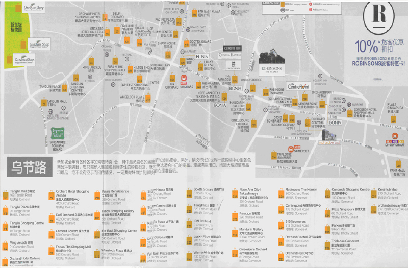 图-34 新加坡乌节路商业分布图