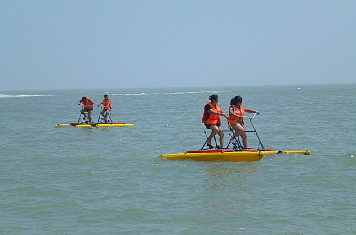 双人水上自行车.