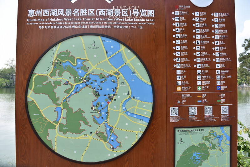 惠州西湖游玩路线地图图片