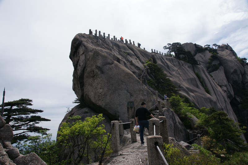 後山秀麗,天都峰,蓮花峰,光明頂並稱黃山三大主峰,天都峰海拔1810米