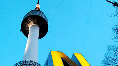 首尔塔简笔画卡通画-千图网