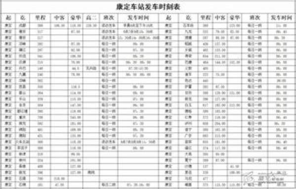 康定汽车站班车多久一班