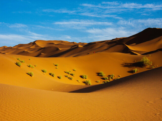 新疆库木塔格沙漠风景名胜区是世界上少有的与城市零距离接触的沙漠