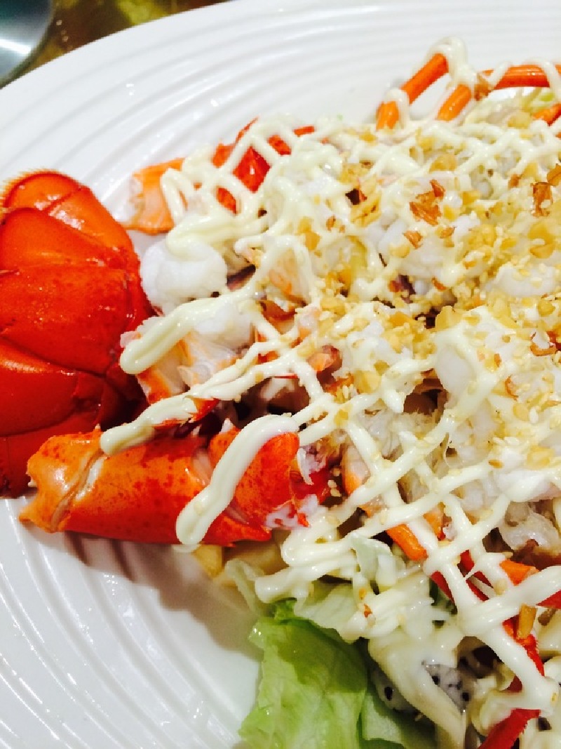 龙虾沙拉哪家强珑宫海鲜强强强