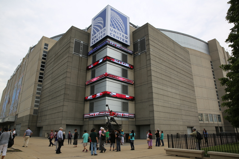 美国中部游八芝加哥联合中心体育场千禧公园大剧院