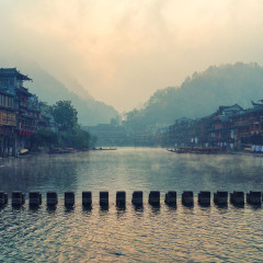 755_凤凰_沱江跳岩 景点模块