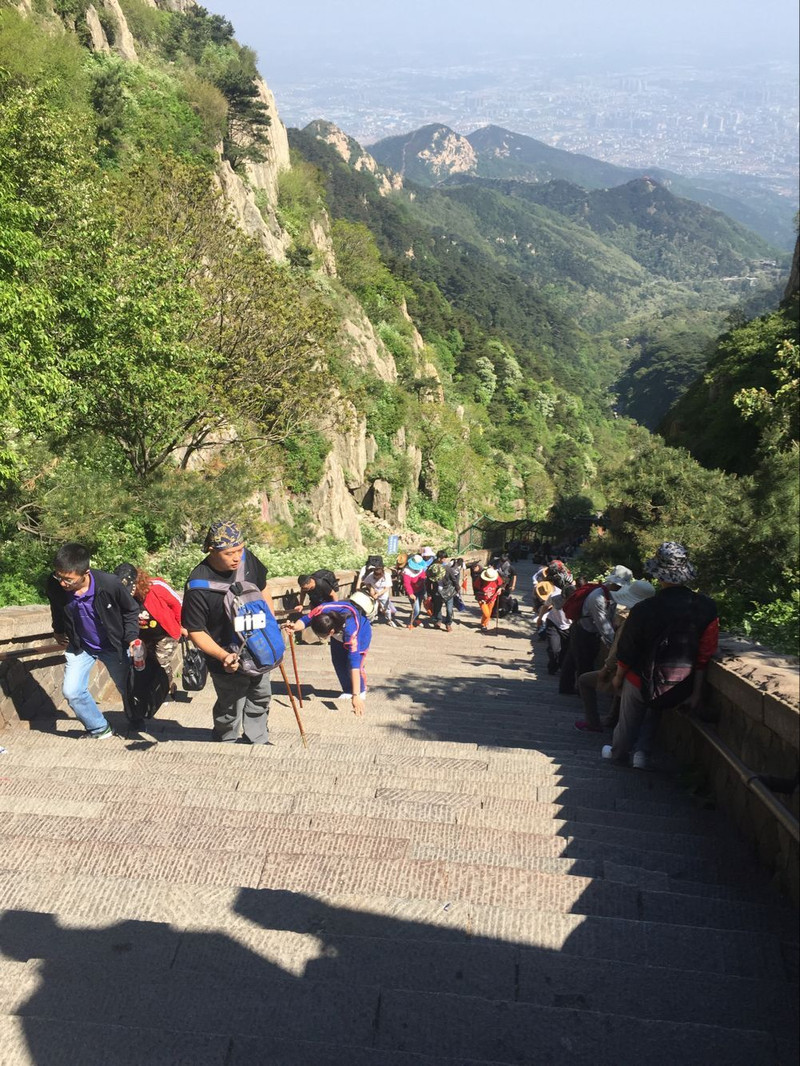 丫丫旅行日落泰山