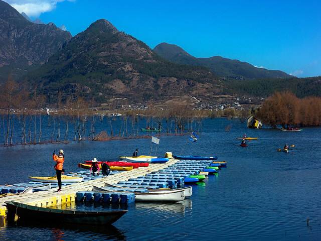 拉市海-束河古镇-玉龙雪山2日游>看丽江千古情 户外活动体验骑马划船