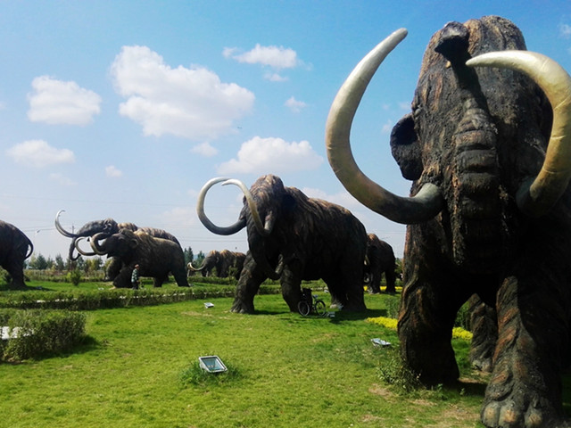 猛獁象公園可參觀獲中國【猛獁公園】(門票自理30/人),與猛獁象銅雕零