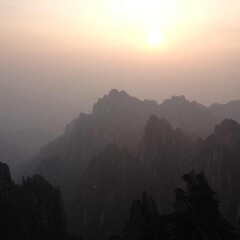 黄山晚霞