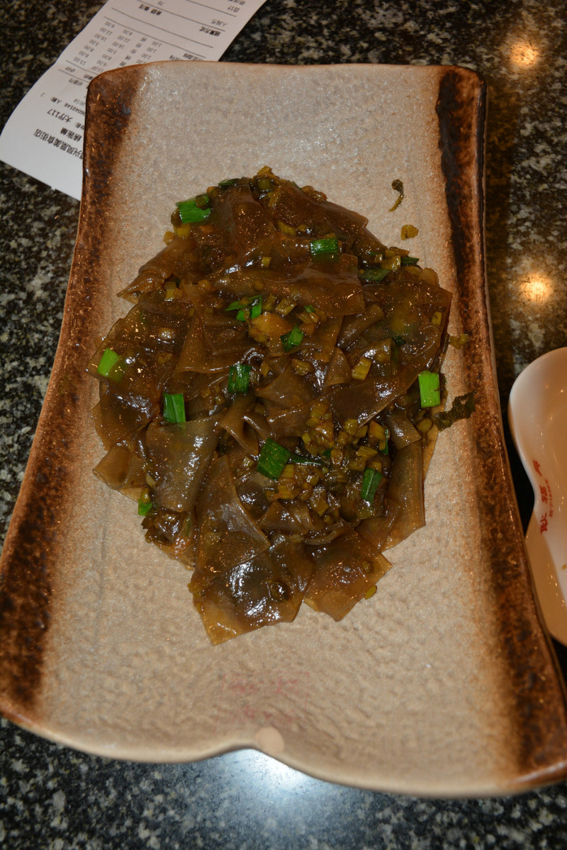 芜湖赭山公园美食酒吧p155:个人很喜欢的雪菜炒粉皮(由于本人不吃辣