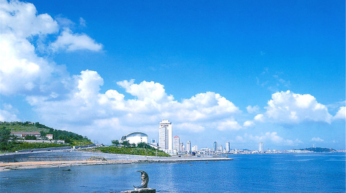 烟台月亮湾风景画,烟台月亮湾_大山谷图库