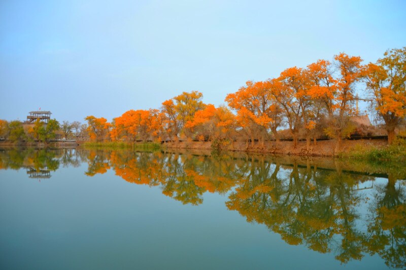 新疆巴楚丝路之路上的三岔口
