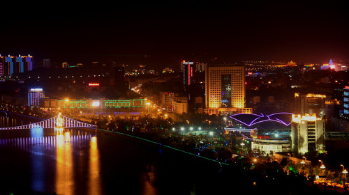 屯溪新安江濱水旅遊區夜景