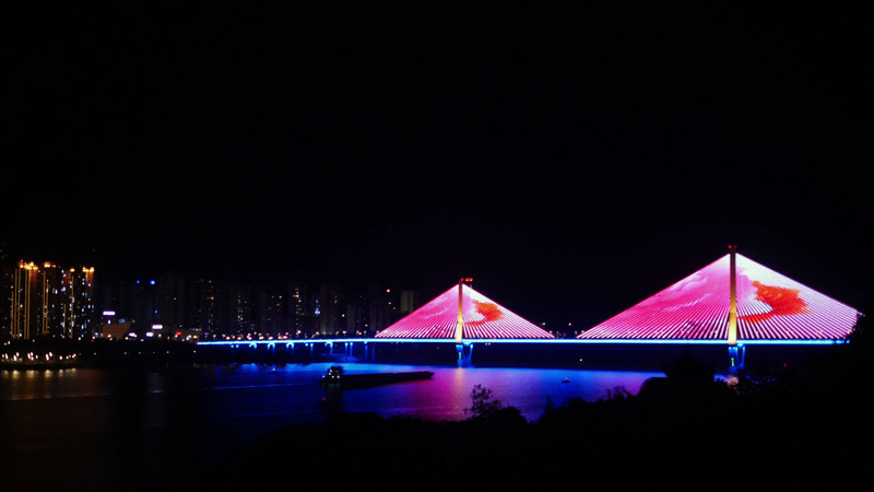 云阳长江大桥夜景图片图片