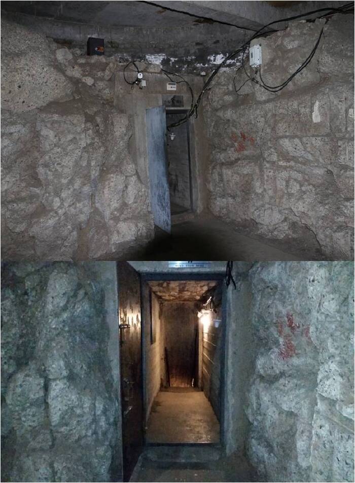 参观地下要塞要记得租一件军大衣哦,因为里面温度在零下.