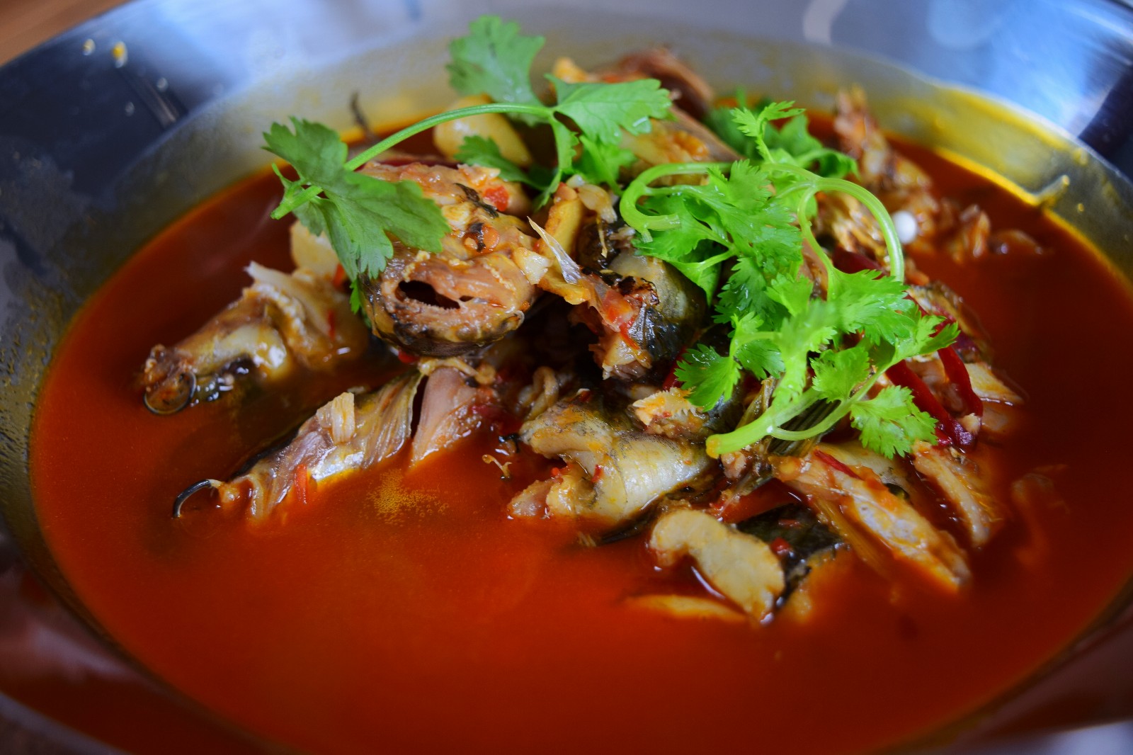 杂鱼干锅,还可以.虽然汤看着很辣,其实不辣.
