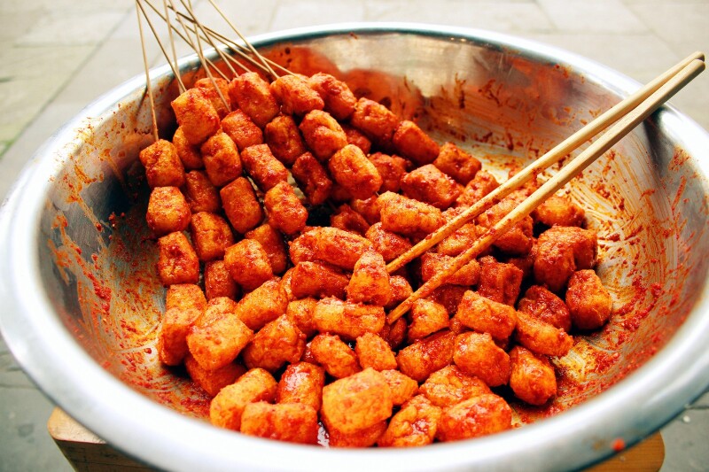 街子古镇                     麻辣油豆腐