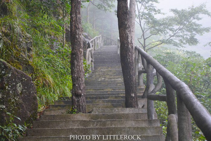 突然覺得這次旅運太差了,武功山這幾天一直在下雨,山上霧氣很大,什麼