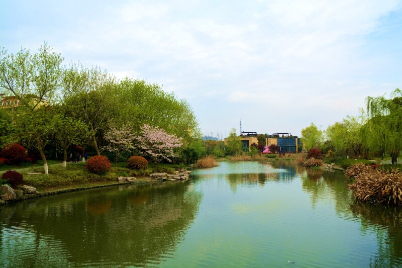 探春去上海黎安公园游湖散步途牛网首发