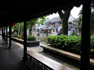 西塘烟雨长廊