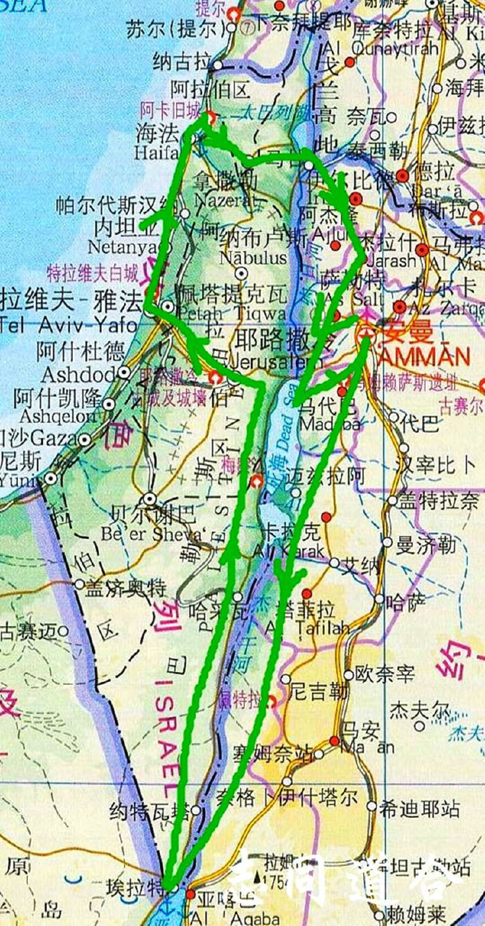 以色列约旦之旅游圣地寻古迹感受宗教遗迹