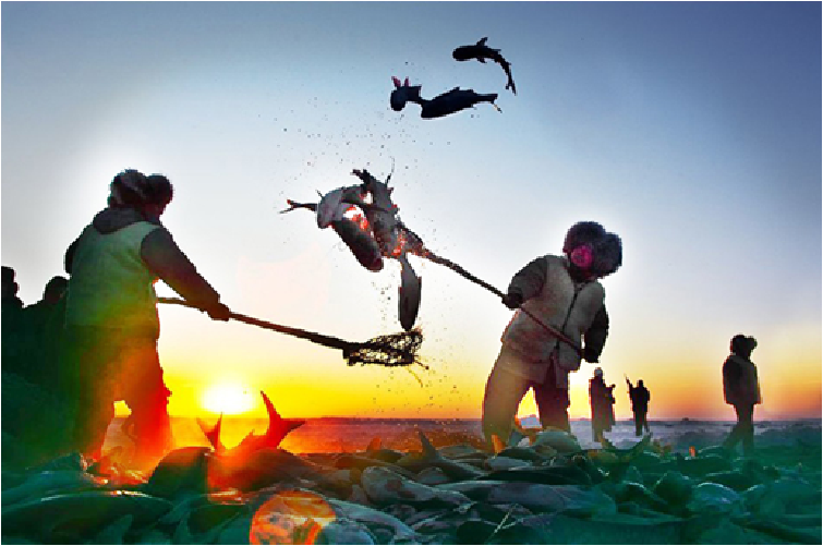 康平卧龙湖冬捕节以辽河文明为渔猎文化基础,以契丹辽文化为渔猎文化