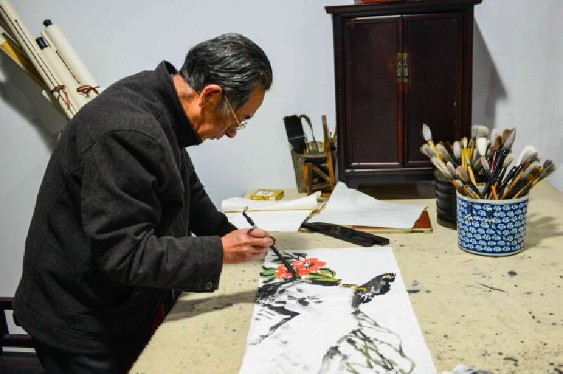 王老师原名王炳初,在画上题作王秉初.