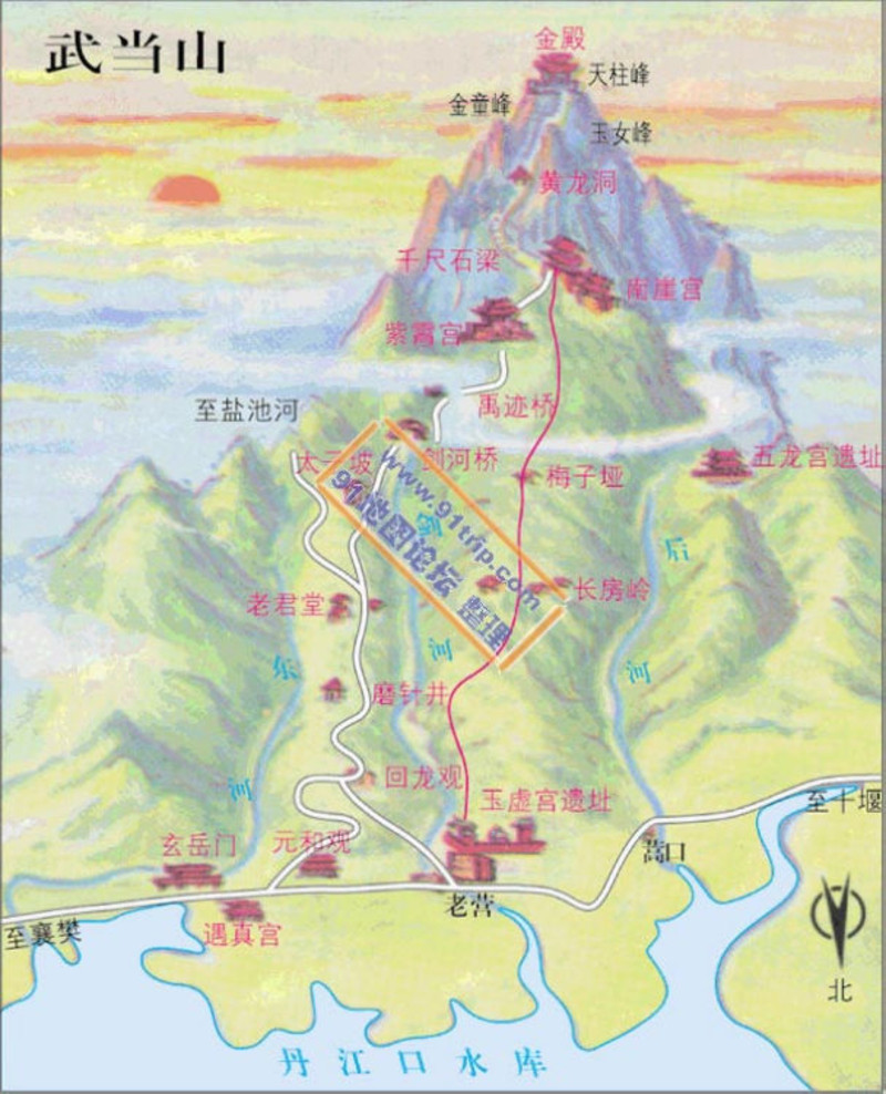 张掖北武当山地图图片