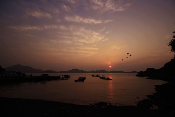 環遊舟山白沙島,看日出與日落