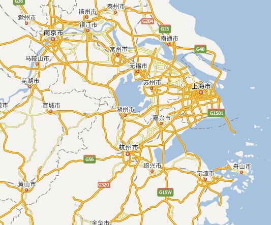上海市区位交通示意图