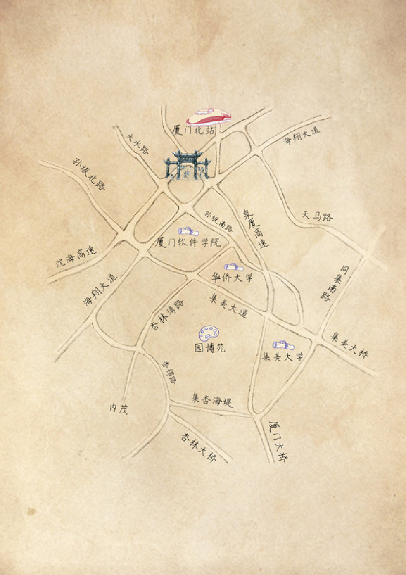 地图由厦门老院子景区官网提供