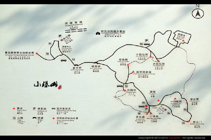 在进入小珠山国家森林公园之前,可以游览部分景区景点,包括菩提寺