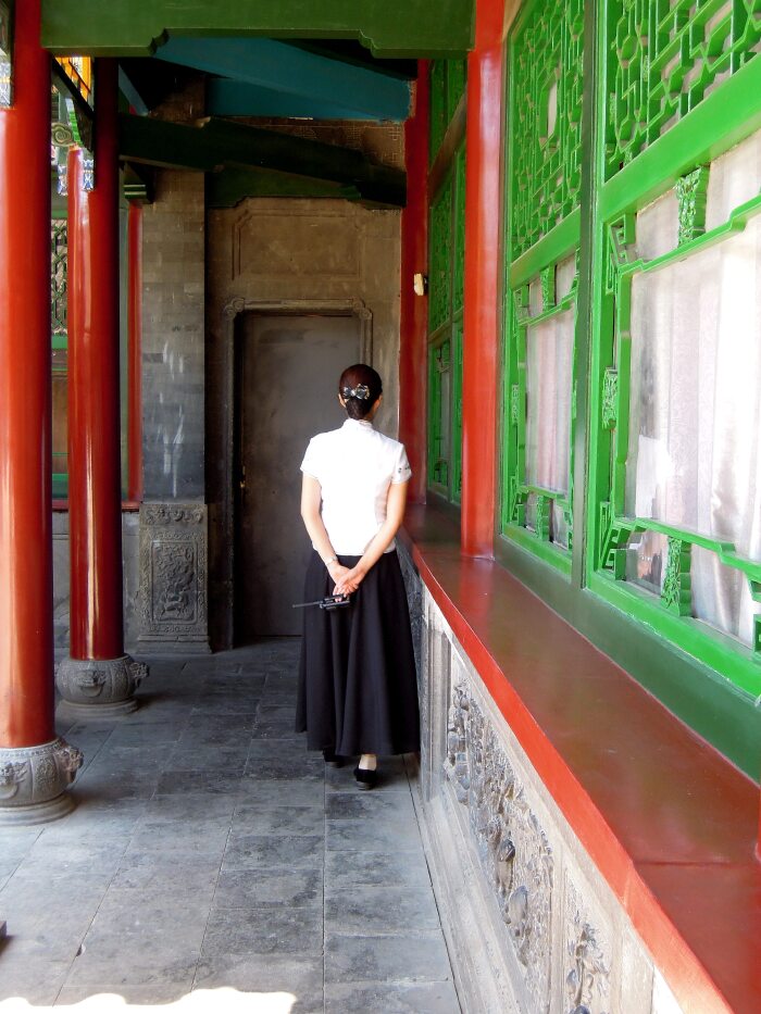     故宫内的讲解员