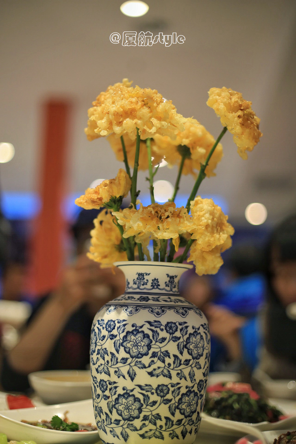 金黄金黄的炸菊花