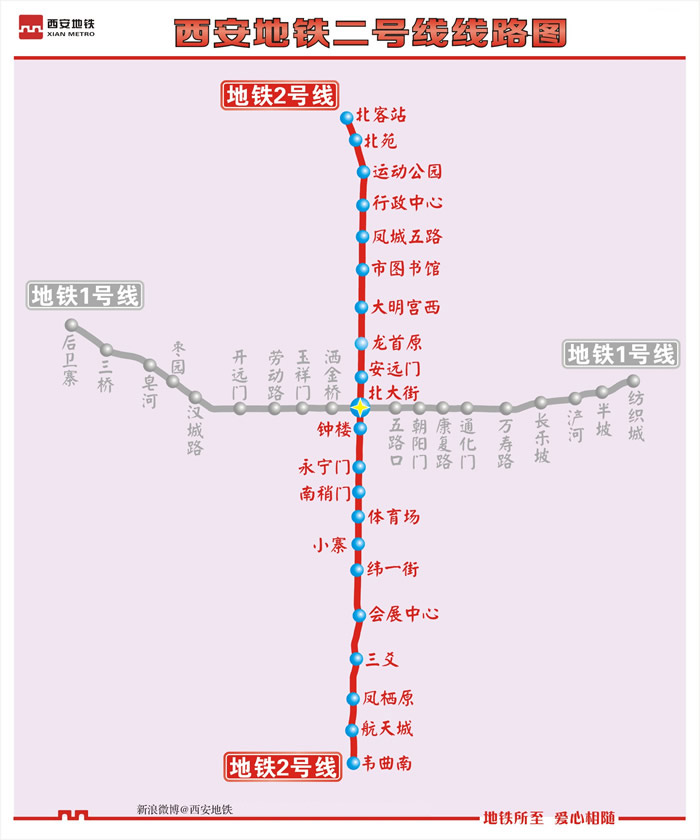 西安地鐵2號線首末班車時刻表 站名 首班車發車時刻 末班車發車時刻