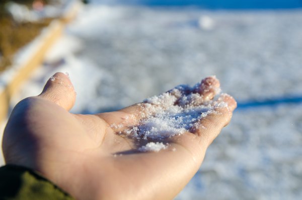从地上抓起一粒粒的雪,哈哈哈,这句话用在这里正恰当