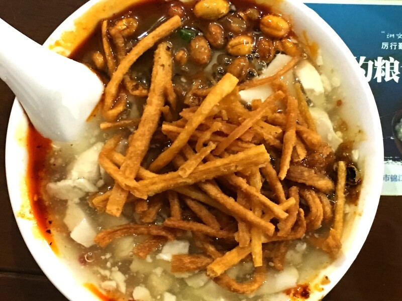 馓子豆花 6元一份 辣味