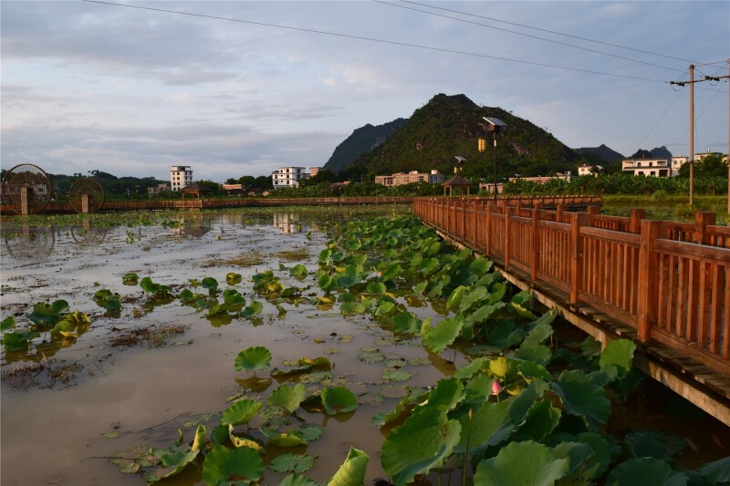 五彩田园"位于玉林市玉东新区茂林镇,包括鹿峰,鹿塘,鹿潘,沙井,山电