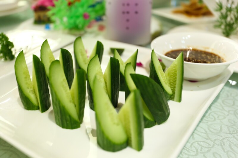 黄瓜冷盘,我该如何形容,已经不忍心吃