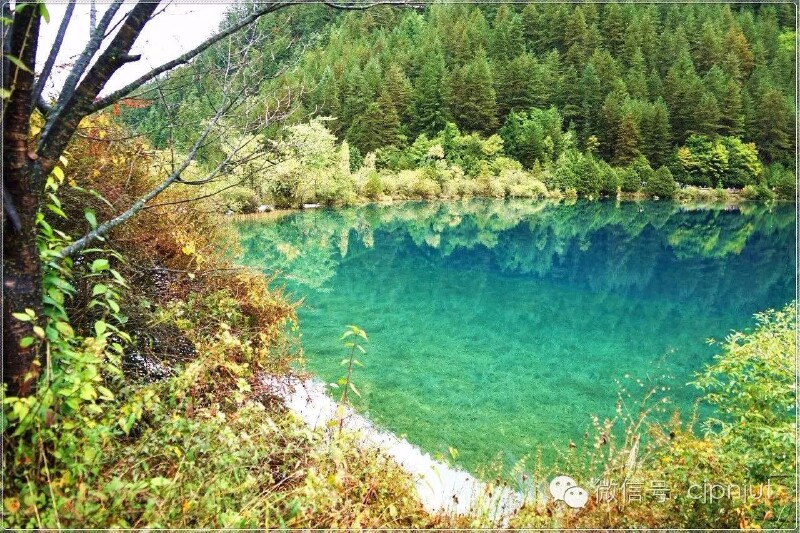 九寨沟以六绝——翠湖,叠瀑,彩林,雪峰,藏情,蓝冰(冬季)著称.