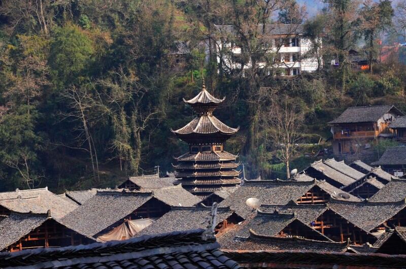 贵州大山里的国宝增冲鼓楼世外桃源人间仙境