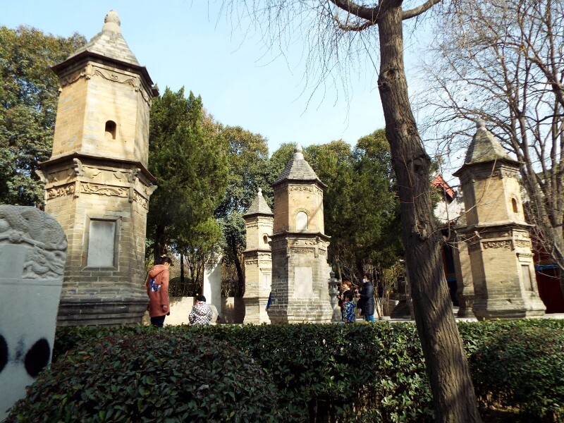 大雄宝殿东侧,是一处塔林,也就是大慈恩寺的高僧们长眠的地方.