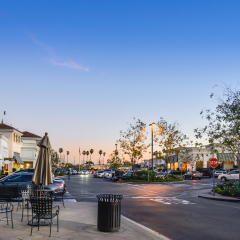Shopping mall in the nightfall