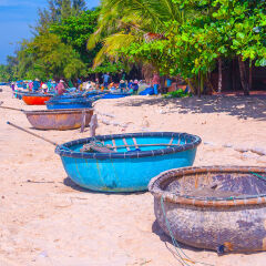 Fishing Basket Boat in Mui Ne, Vietnam