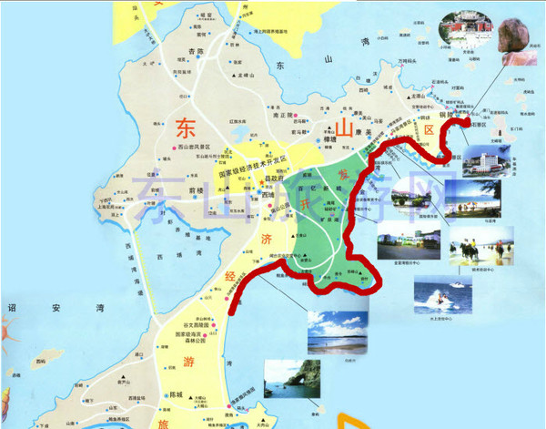 东山岛旅游路线图图片